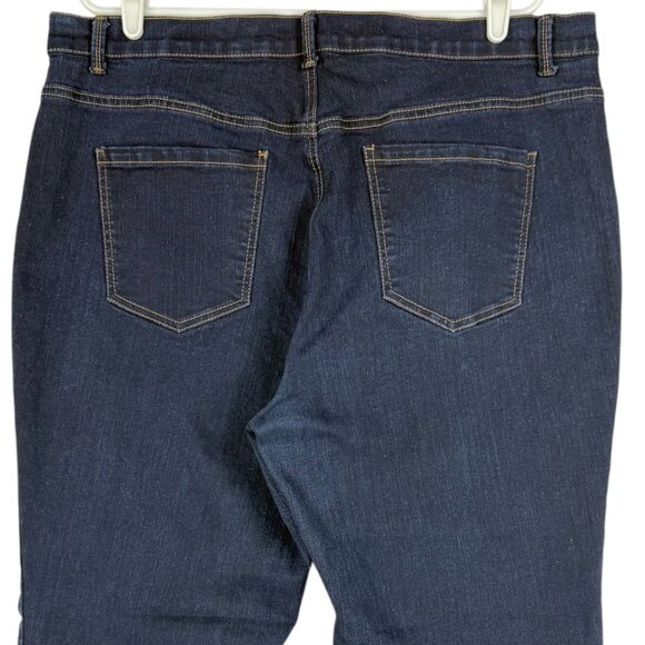 Gloria Vanderbilt Women's Amanda Stretch Blue Denim Jeans Plus Size 18W Short - Picture 4 of 10